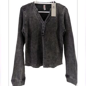 Mono b Waffle Thermal Top NWT